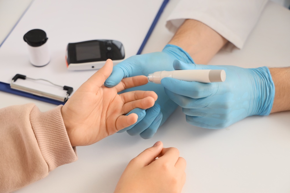 Medical professional drawing blood